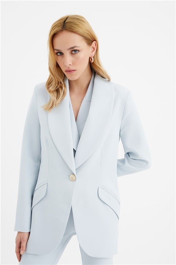 Button detailed jacket - BLUES