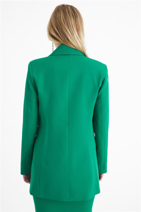 Button detailed jacket - GREEN