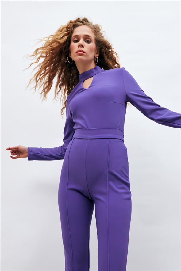 Sırt Detaylı Bodysuit Bluz - MOR