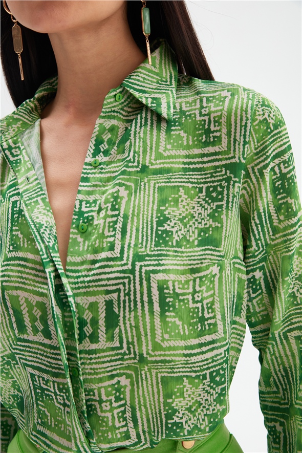 Patterned Shirt - GREEN