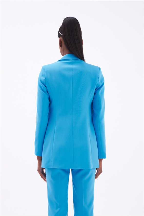 Classic collar slim fit jacket - LIGHT BLUE
