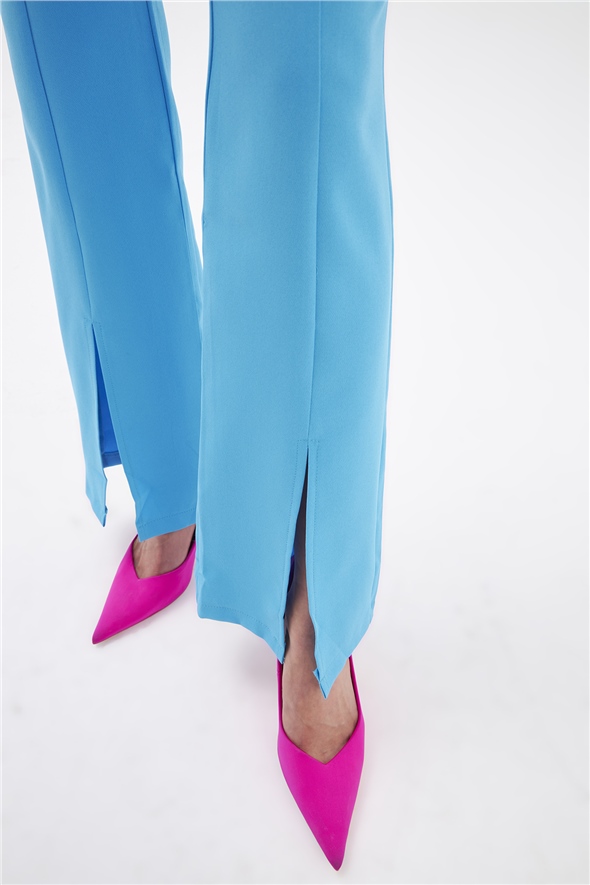 Spanish trousers with slit detail - BEBE BLUE