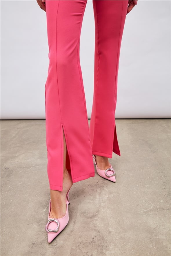Spanish trousers with slit detail - FuchsIa